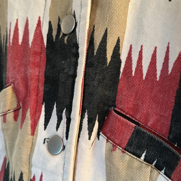 Vintage! Rancho Deluxe Western Style Cropped Denim Jacket  Size M - Picture 7 of 11